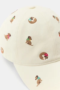 DOG EMBROIDERY TWILL CAP