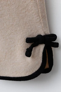 CONTRAST BOW SOFT TOUCH CULOTTES