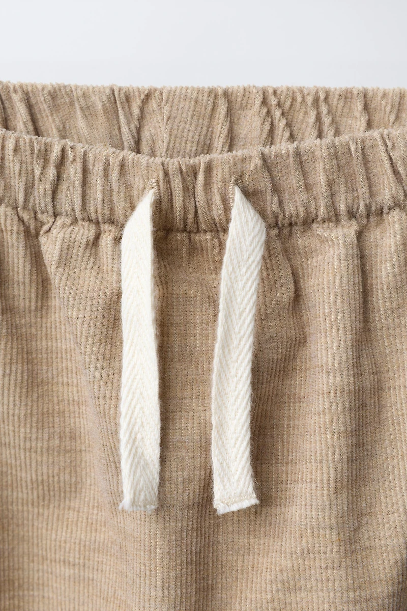 LINED FINE-WALED CORDUROY PANTS