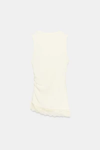 DRAPED LACE TOP