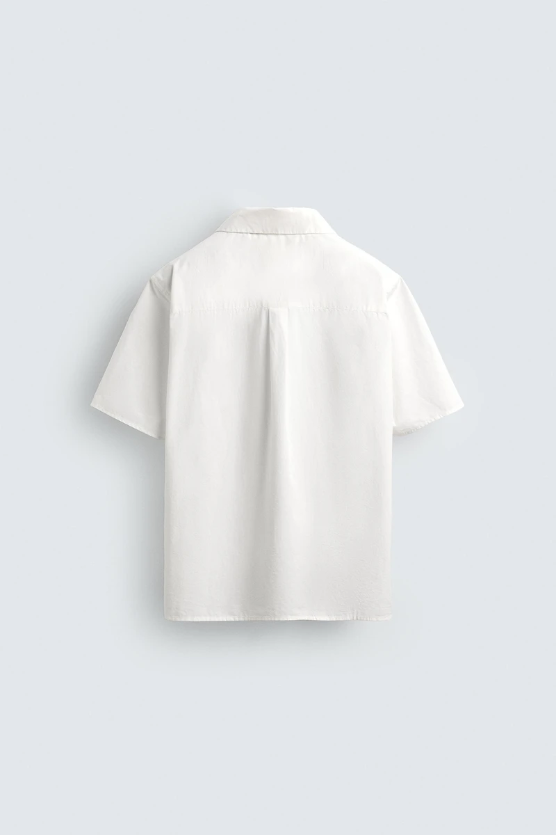 CHEMISE COUPE DÉCONTRACTÉE EN POPELINE