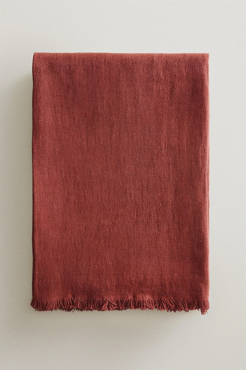 COUVERTURE LIN FRANGES