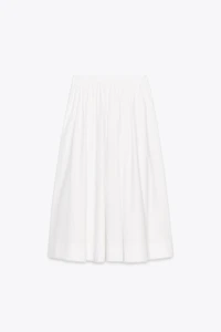 ZW COLLECTION POPLIN MIDI SKIRT