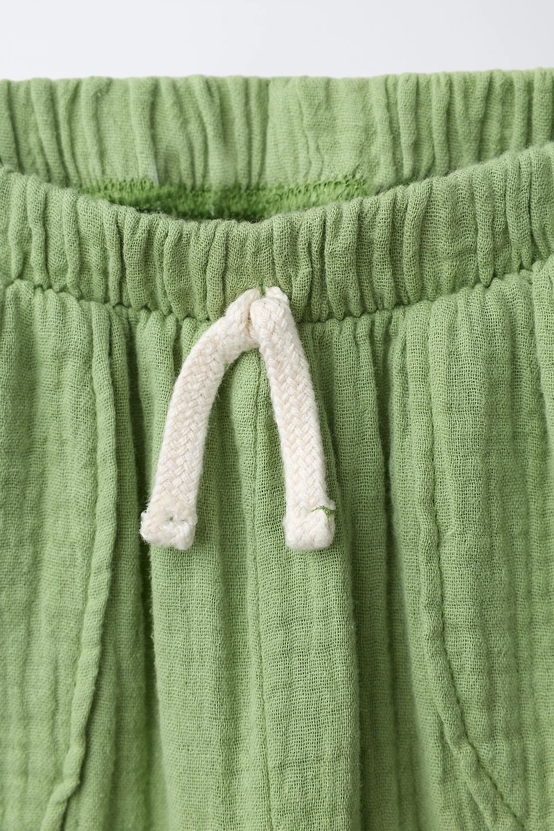 COMBINATION TEXTURE PANTS