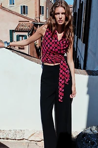 POLKA DOT TIE TOP