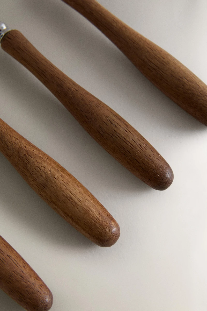 PACK OF ACACIA WOOD HANDLE BRUNCH FORKS (PACK OF 4)