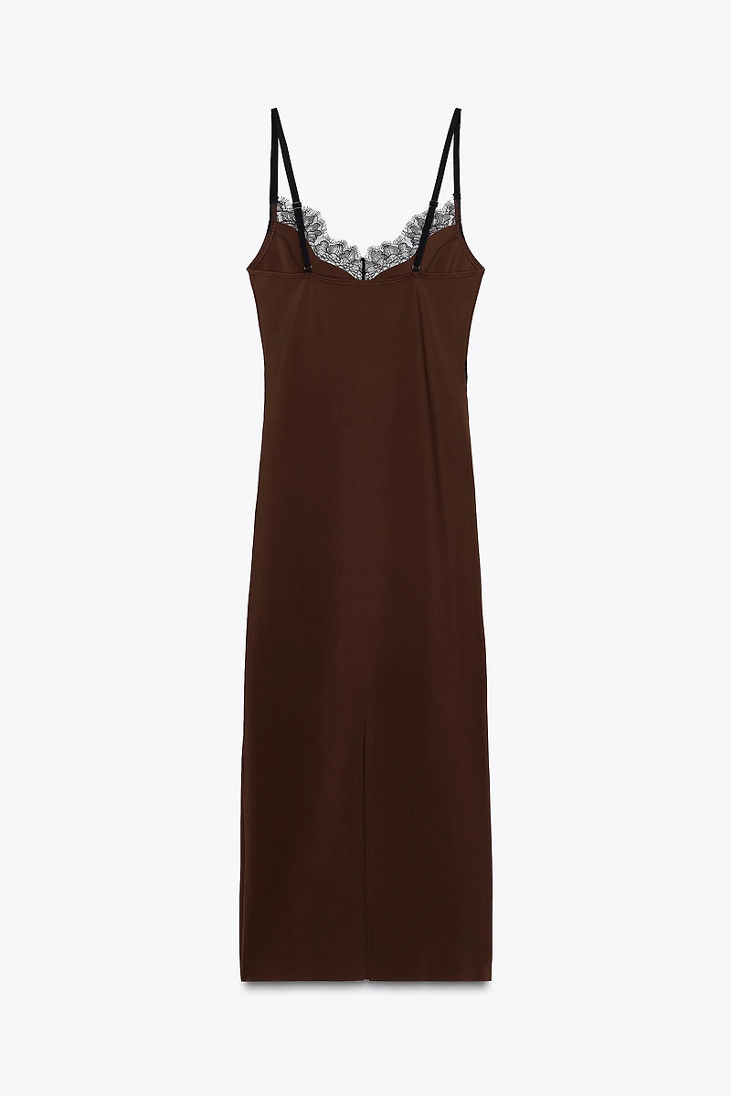 CONTRAST LACE DRESS