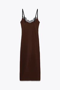 CONTRAST LACE DRESS