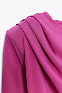 DRAPED SHOULDER PAD TOP