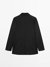 Blazer à deux boutons 100 % laine extra-fine