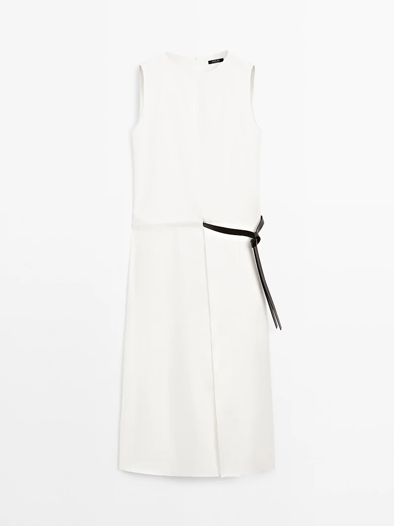 Robe midi avec ceinture