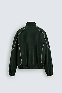 BLOUSON EN VELOURS AVEC LISERÉS