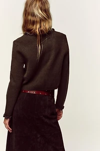 INTERWOVEN TRIM CARDIGAN