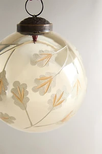 GOLD LEAF BALL CHRISTMAS TREE ORNAMENT