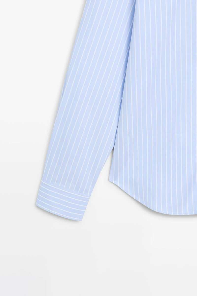 Regular fit pinstriped shirt