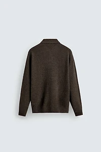 REGULAR FIT WOOL BLEND KNIT POLO SHIRT