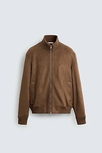 VESTE EFFET DAIM REGULAR FIT