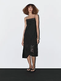 Robe midi crochet 100 % coton