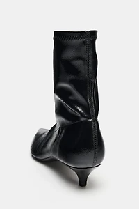 KITTEN HEEL ANKLE BOOTS