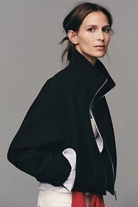 STAND-UP COLLAR BOMBER JACKET