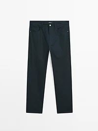 Faux jean tapered fit léger