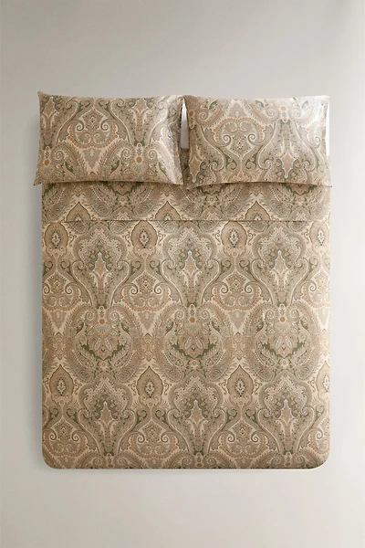 PAISLEY SATEEN DUVET COVER (300 THREAD COUNT)