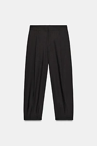 CHECKED PANTS WITH DARTS