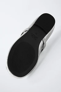 METALLIC BALLET FLATS