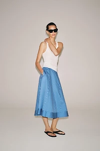 ZW COLLECTION STRIPED A-LINE SKIRT