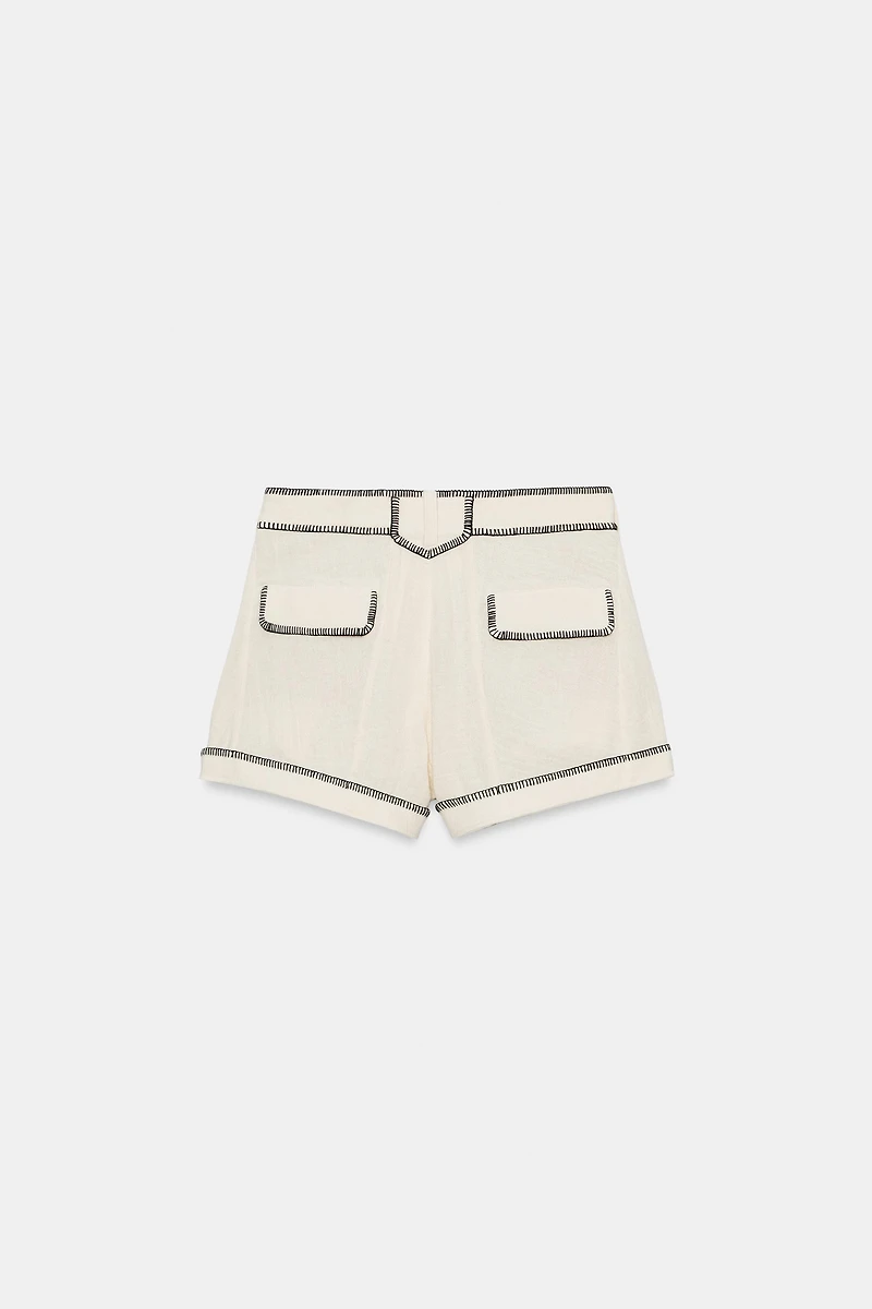ZW COLLECTION TOPSTITCHED SHORTS