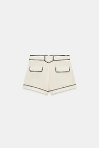 ZW COLLECTION TOPSTITCHED SHORTS