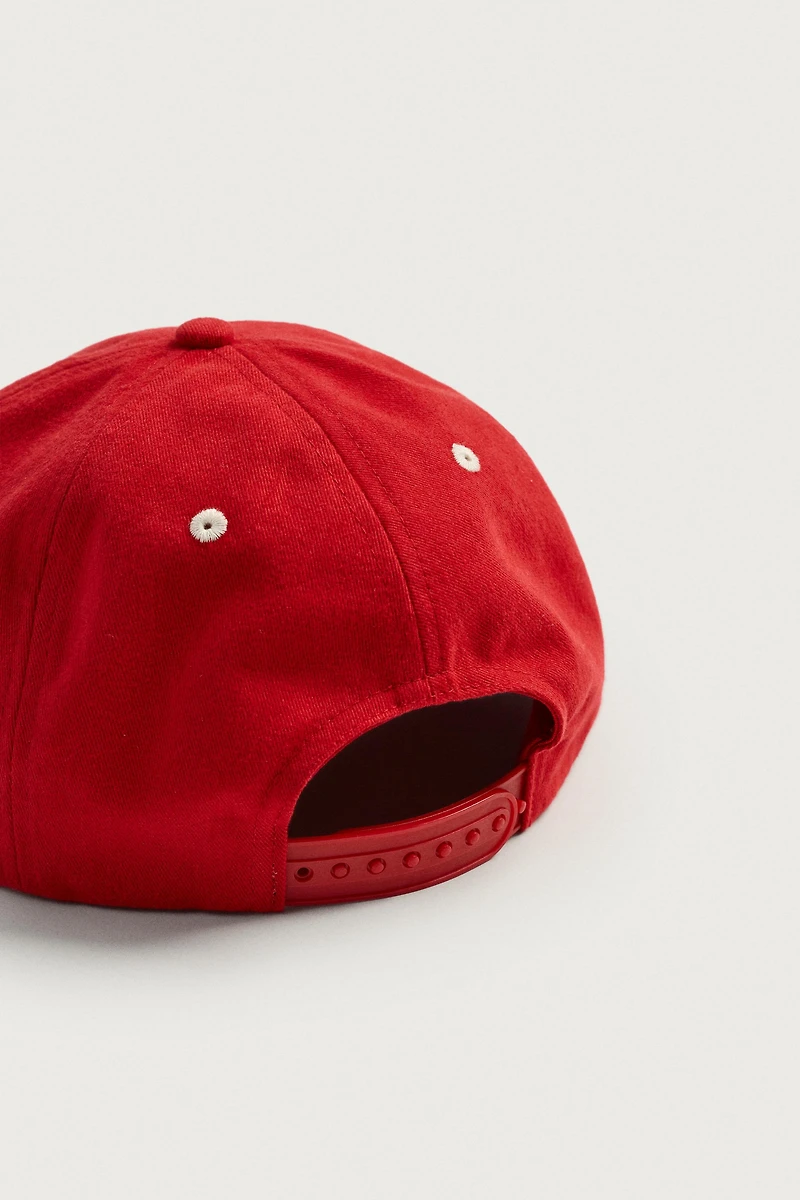 EMBROIDERED FLAT VISOR CAP