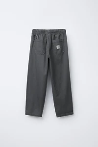 FLOWY PANTS WITH ELASTIC TRIM