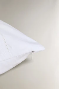 EMBROIDERED THROW PILLOW COVER