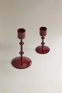 TALL METAL CHRISTMAS CANDLESTICK