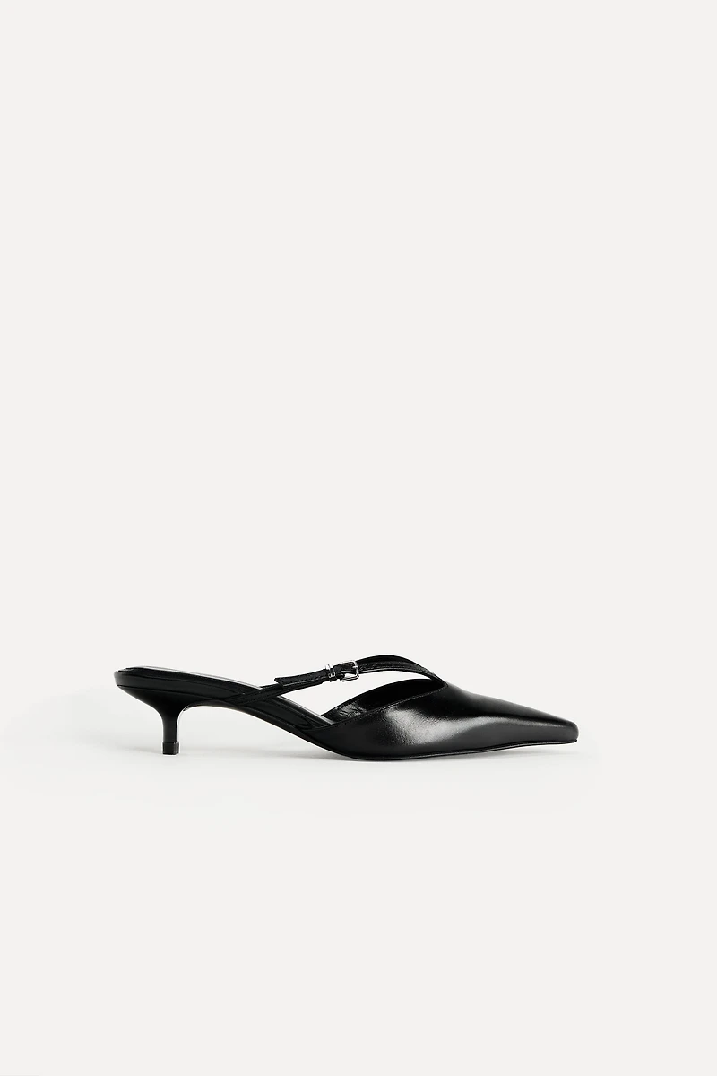 LEATHER HEELED MULES 50TH ANNIVERSARY