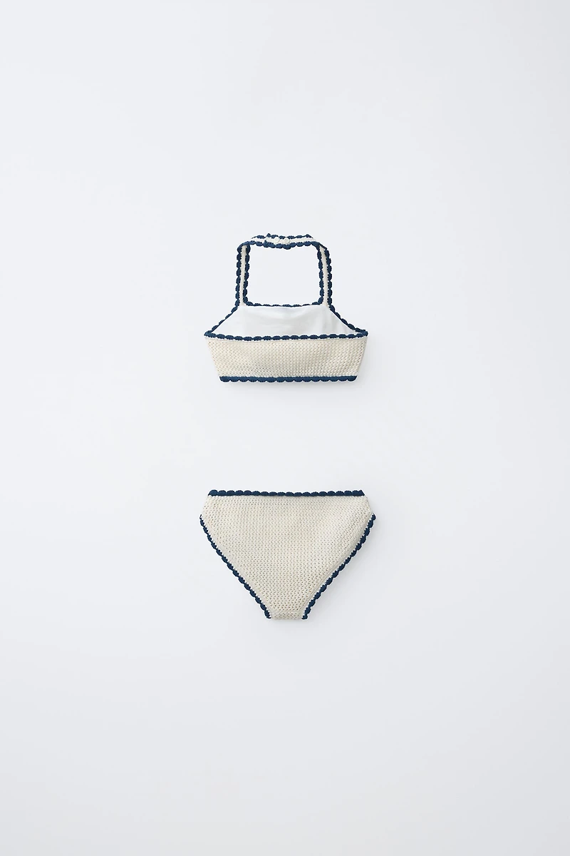 6-14 YRS / CROCHET FLOWER BIKINI