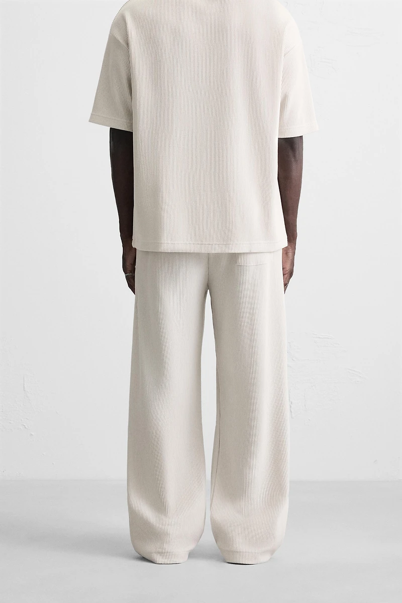 VERTICAL TEXTURED JOGGER PANTS