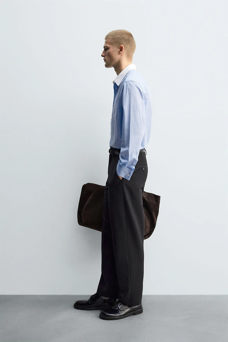 STRIPED FRENCH CUFF SHIRT