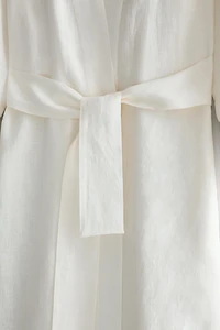 ROBE DE CHAMBRE LIN AVEC CEINTURE