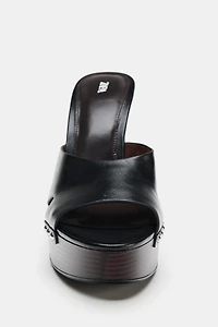 STUDDED HEELED SANDALS
