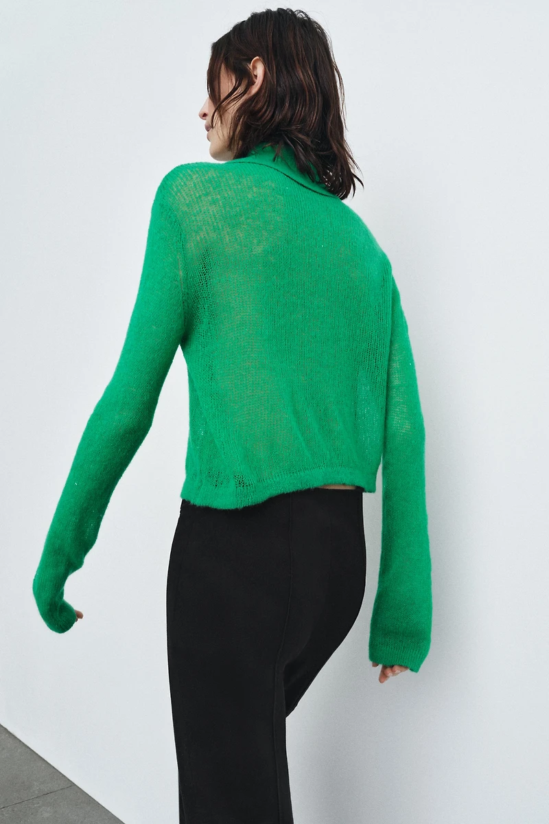 POLO COLLAR CARDIGAN