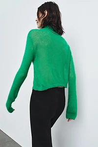 POLO COLLAR CARDIGAN