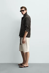 100% LINEN OVERSHIRT