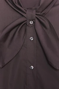 NECKTIE POPLIN SHIRT
