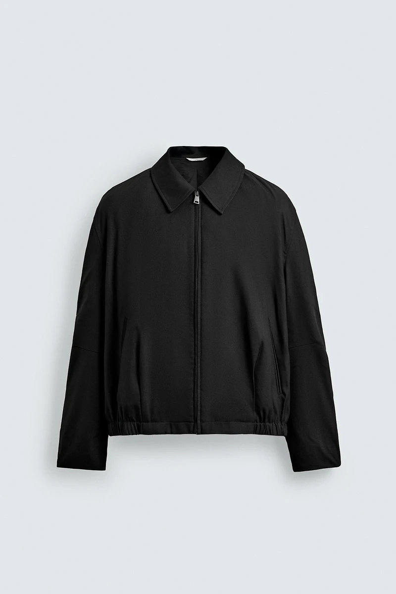 RELAXED FIT HERRINGBONE JACKET