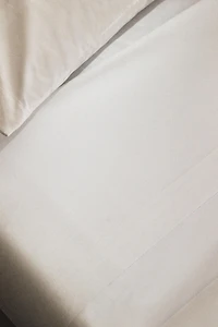 PERCALE COTTON FLAT SHEET WITH FLANGE (500 THREAD COUNT)