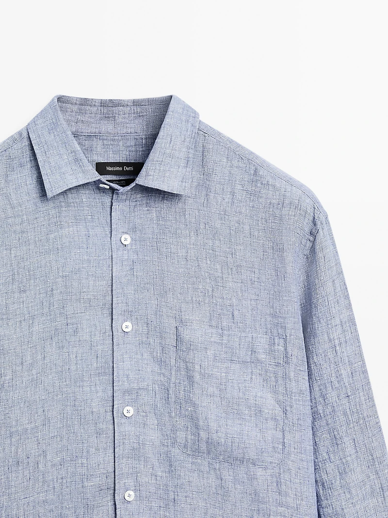 100% linen regular fit shirt