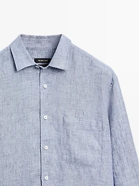 100% linen regular fit shirt