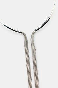 METAL FRINGE CHOKER NECKLACE
